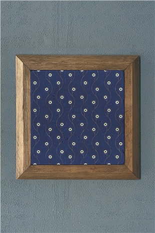 Masif Çerçeveli Nazar Taş Tablo- Duvar Dekoru- Oscar Stone Decor 28X28 cm-WALL DECOR