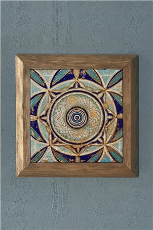 Masif Çerçeveli Taş Tablo- Duvar Dekoru- Oscar Stone Decor 28X28 cm-WALL DECOR
