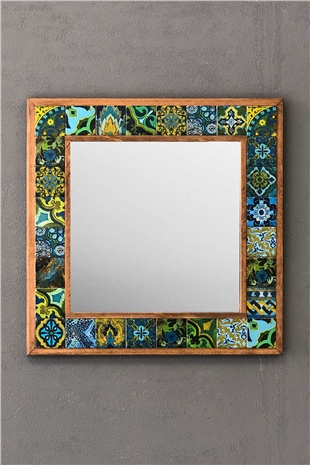 OSCAR STONE DECOR ÇERÇEVELİ MOZAİK DOĞALTAŞ AYNA / AYN4040-025