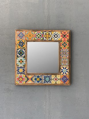 OSCAR STONE DECOR ÇERÇEVELİ MOZAİK DOĞALTAŞ AYNA / AYN-002