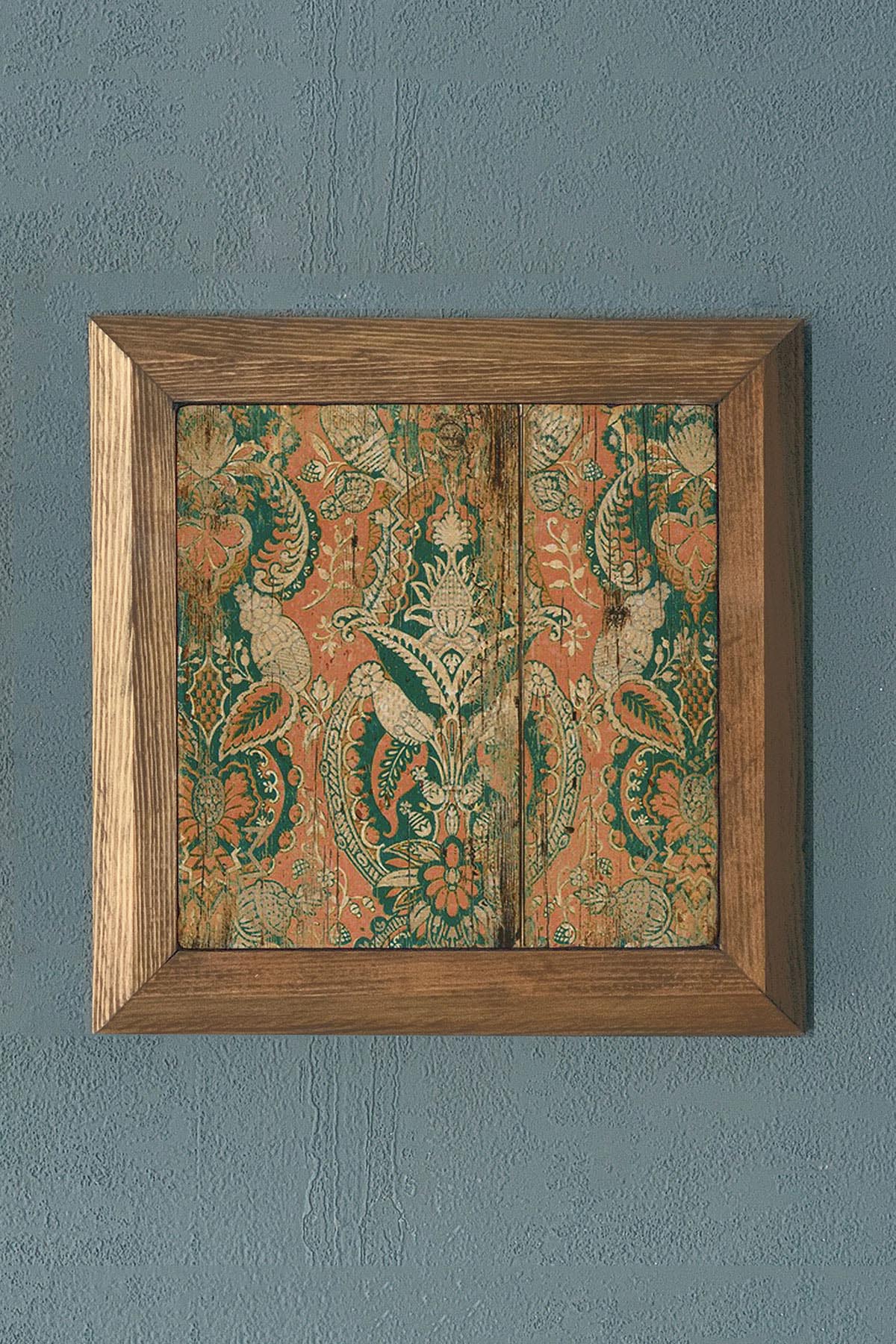 DESEN Masif Çerçeveli Taş Tablo-Wall Decor- Oscar Stone Decor 28X28 CM