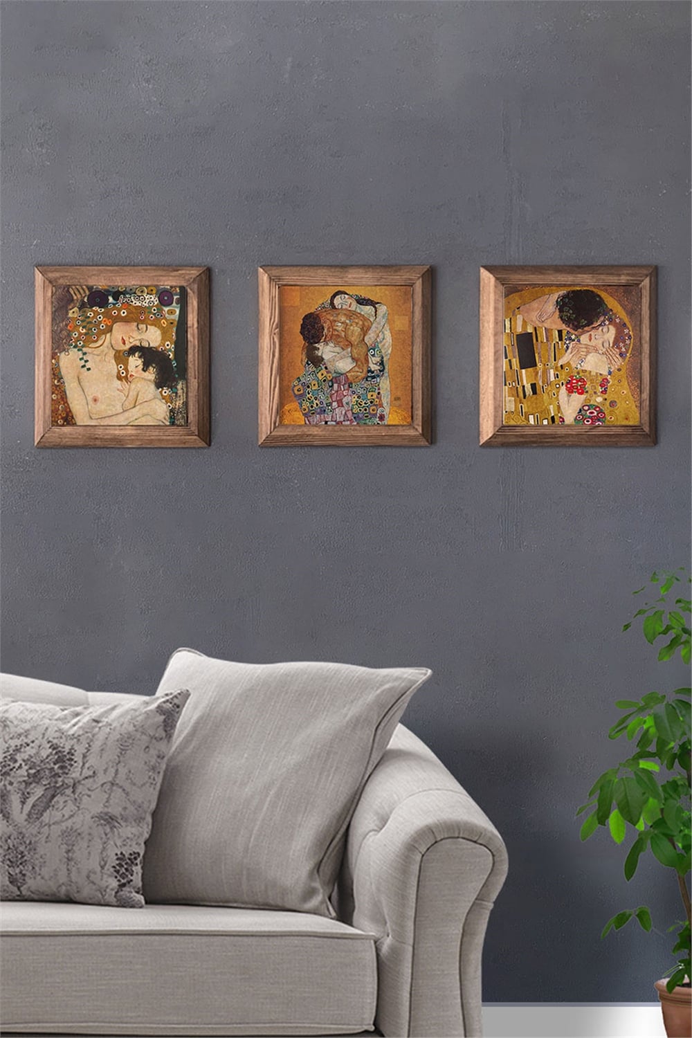 MASİF ÇERÇEVELİ 3'LÜ DOĞALTAŞ TABLO PANO OSCAR STONE DECOR / 3PRMT-40-0421