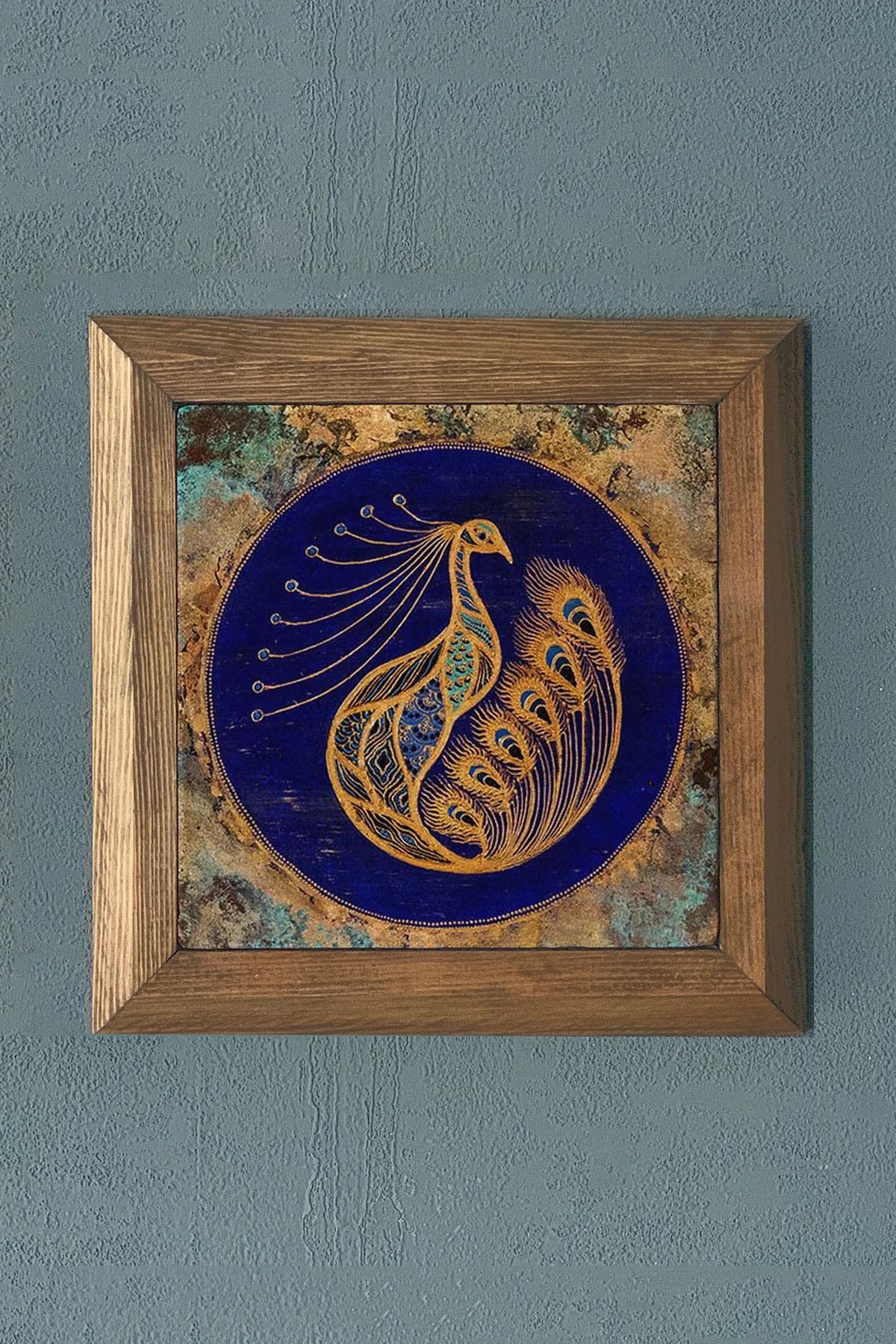 Masif Çerçeveli Doğaltaş Tablo Oscar Stone Decor 28X28 cm