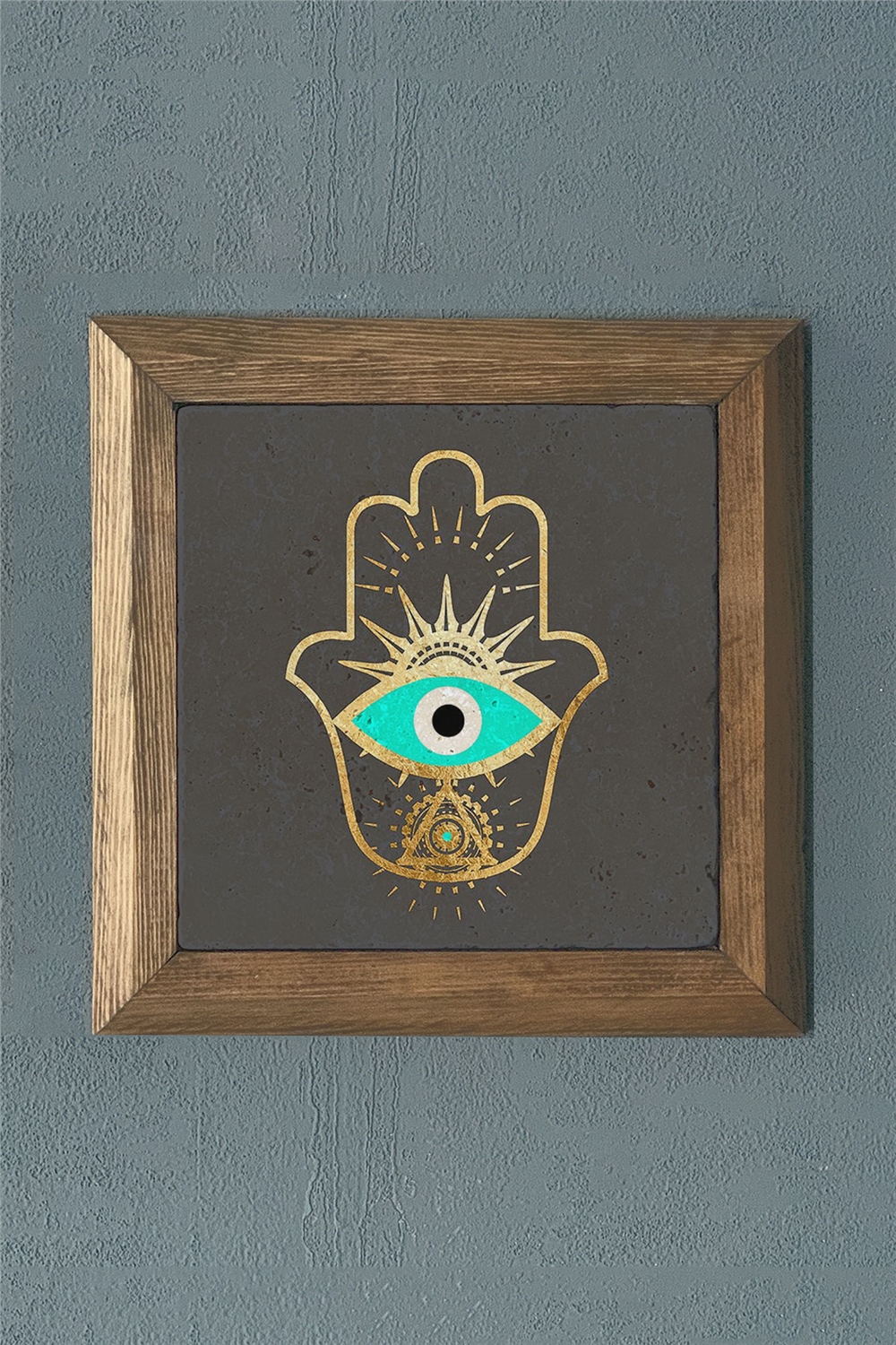 MASİF ÇERÇEVELİ DOĞALTAŞ TABLO PANO OSCAR STONE DECOR 28x28 cm / PRMT2020-1490