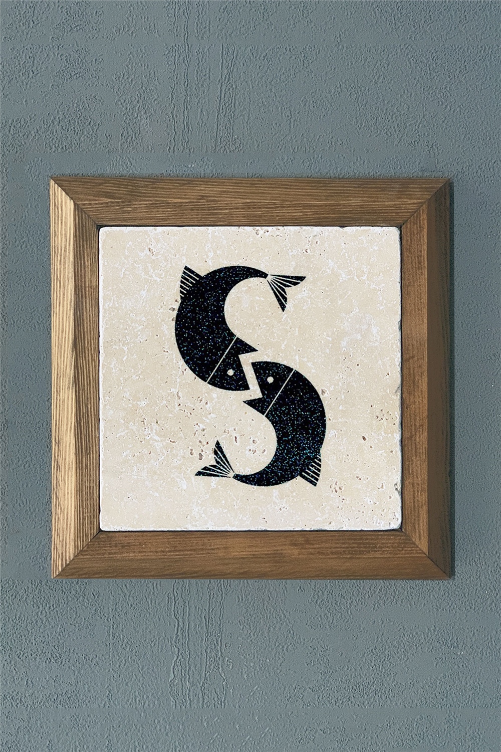 MASİF ÇERÇEVELİ DOĞALTAŞ TABLO PANO OSCAR STONE DECOR 28x28 cm / PRMT2020-1479