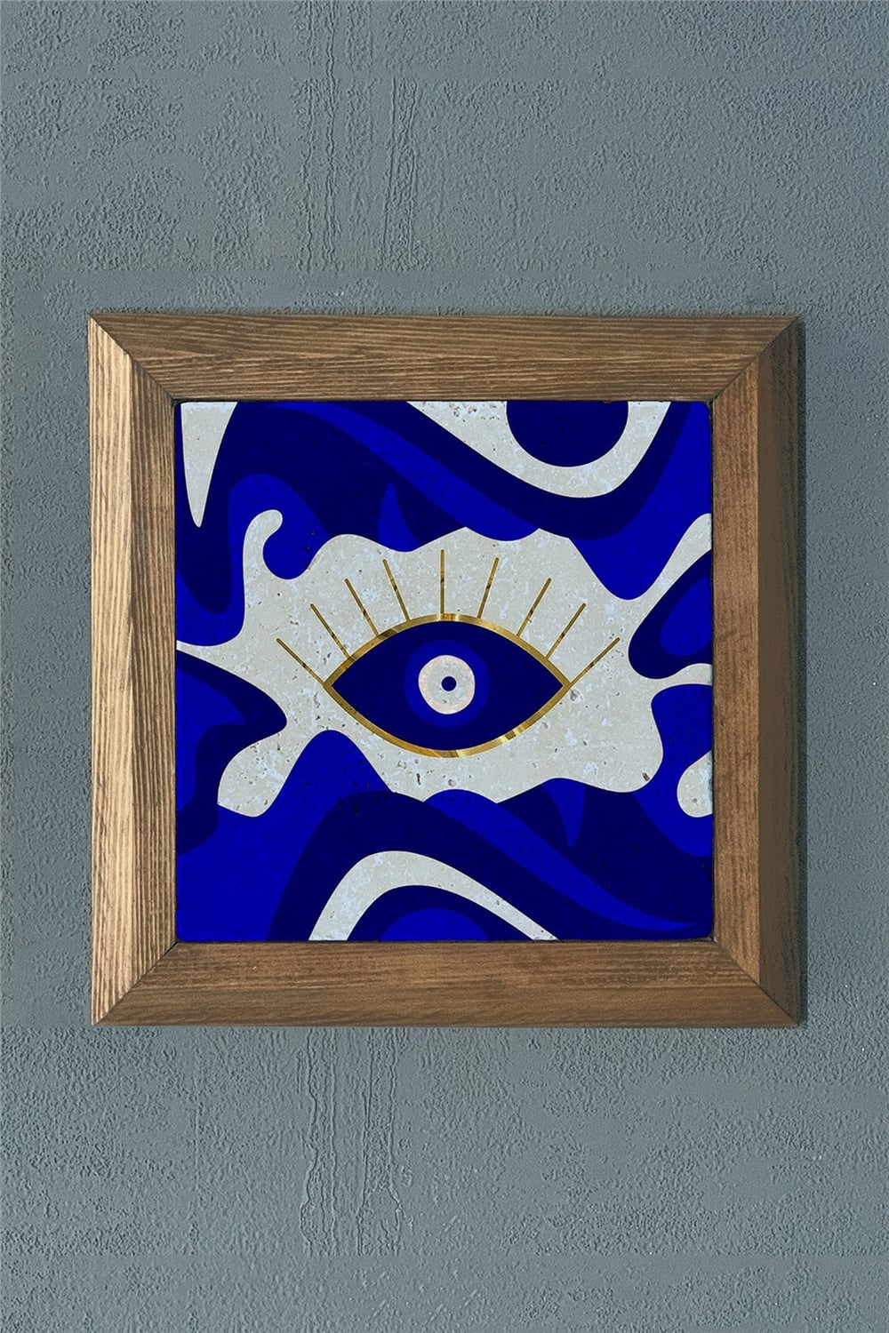 MASİF ÇERÇEVELİ DOĞALTAŞ TABLO PANO OSCAR STONE DECOR 28x28 cm / PRMT2020-1475