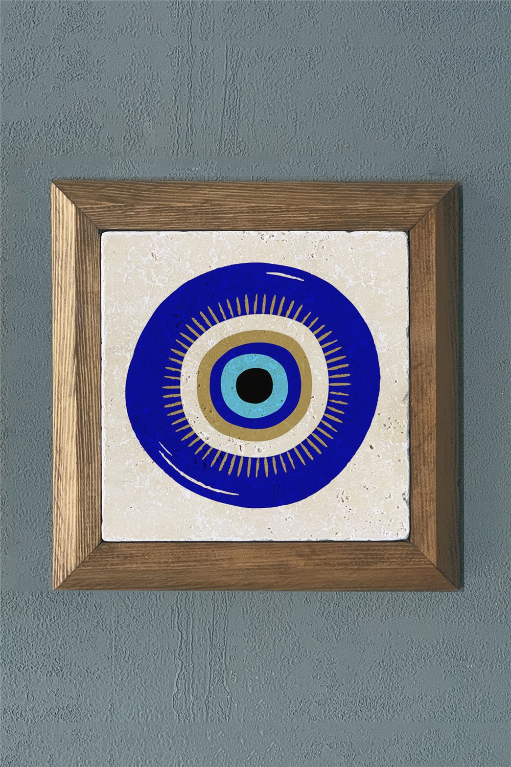 MASİF ÇERÇEVELİ DOĞALTAŞ TABLO PANO OSCAR STONE DECOR 28x28 cm / PRMT2020-1500