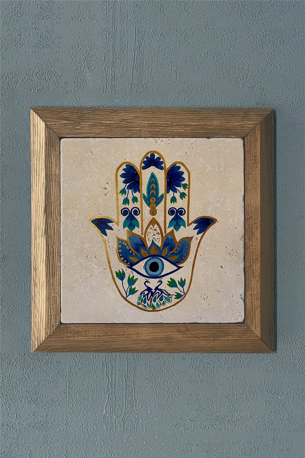 MASİF ÇERÇEVELİ DOĞALTAŞ TABLO PANO OSCAR STONE DECOR 28x28 cm / PRMT2020-1480