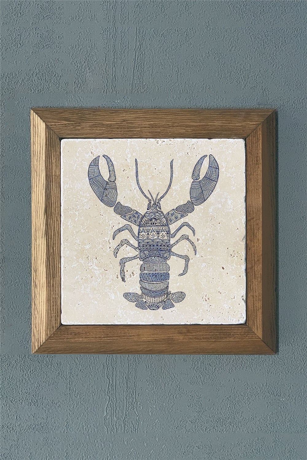 MASİF ÇERÇEVELİ DOĞALTAŞ TABLO PANO OSCAR STONE DECOR 28x28 cm / PRMT2020-1458