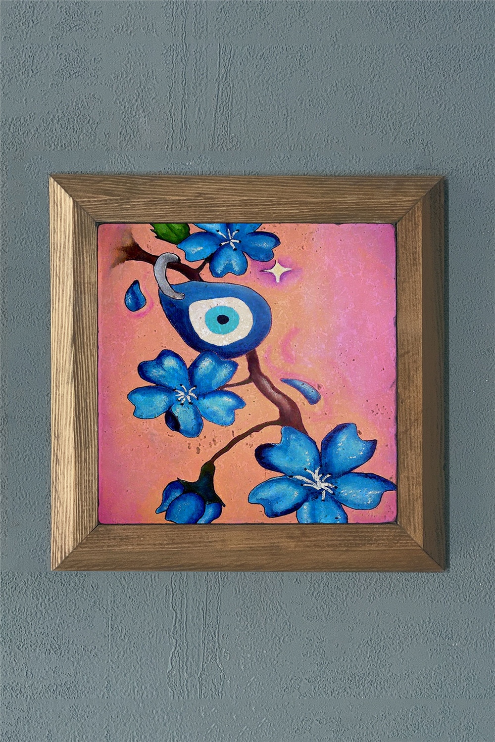 MASİF ÇERÇEVELİ DOĞALTAŞ TABLO PANO OSCAR STONE DECOR 28x28 cm / PRMT2020-1449