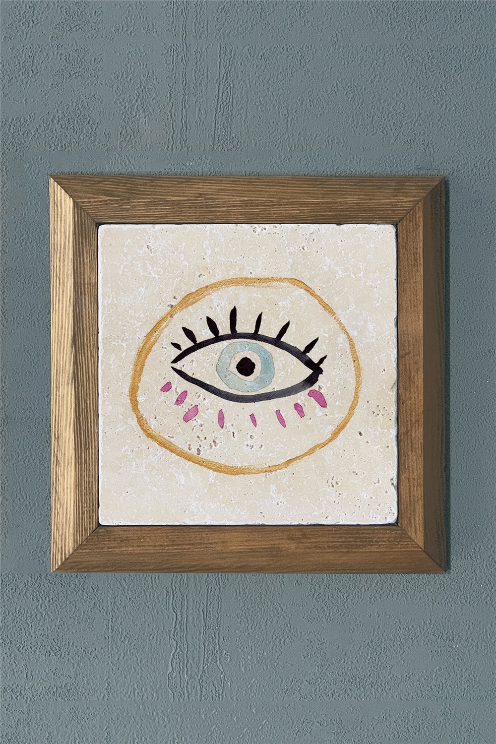 MASİF ÇERÇEVELİ DOĞALTAŞ TABLO PANO OSCAR STONE DECOR 28x28 cm / PRMT2020-1487