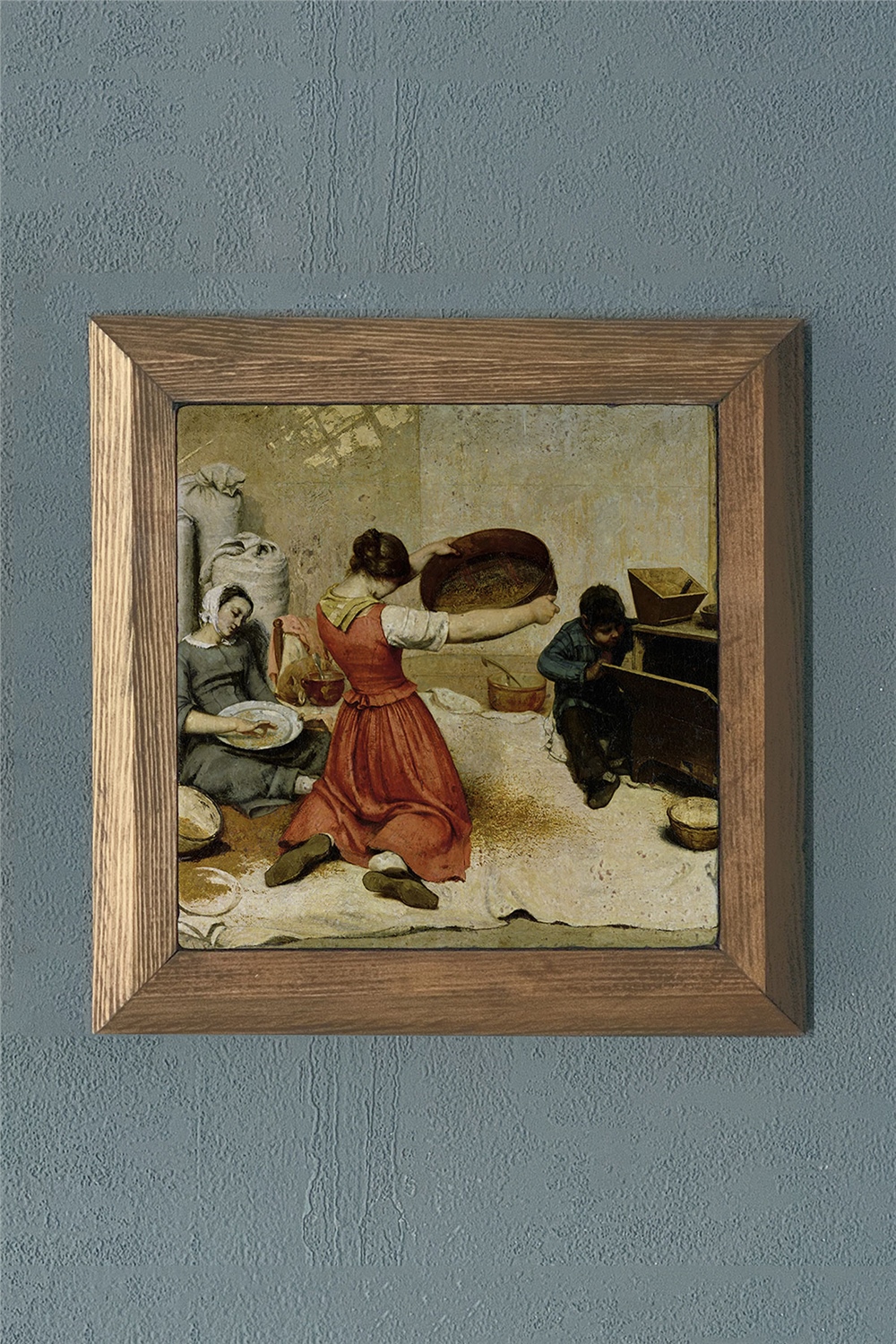 MASİF ÇERÇEVELİ DOĞALTAŞ TABLO PANO OSCAR STONE DECOR 28x28 cm / PRMT2020-1435