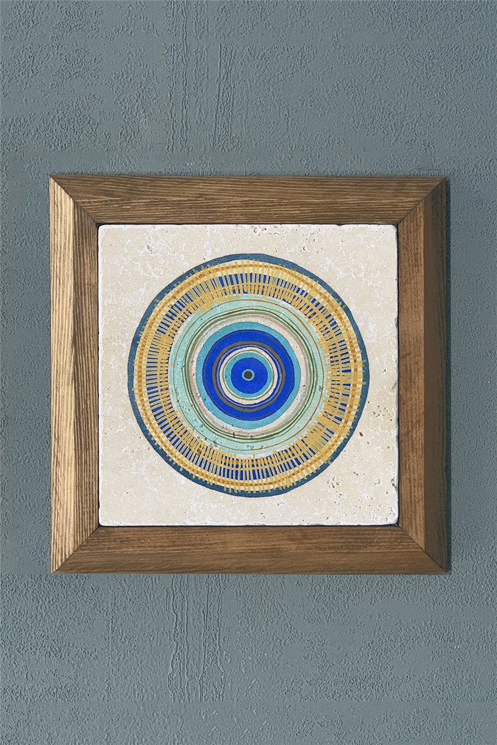 MASİF ÇERÇEVELİ DOĞALTAŞ TABLO PANO OSCAR STONE DECOR 28x28 cm / PRMT2020-1470