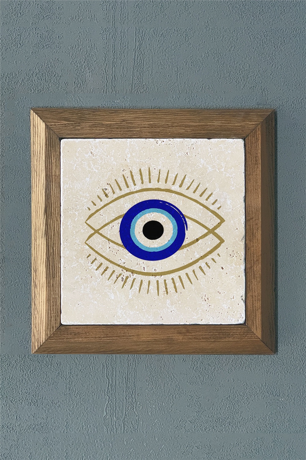 MASİF ÇERÇEVELİ DOĞALTAŞ TABLO PANO OSCAR STONE DECOR 28x28 cm / PRMT2020-1503