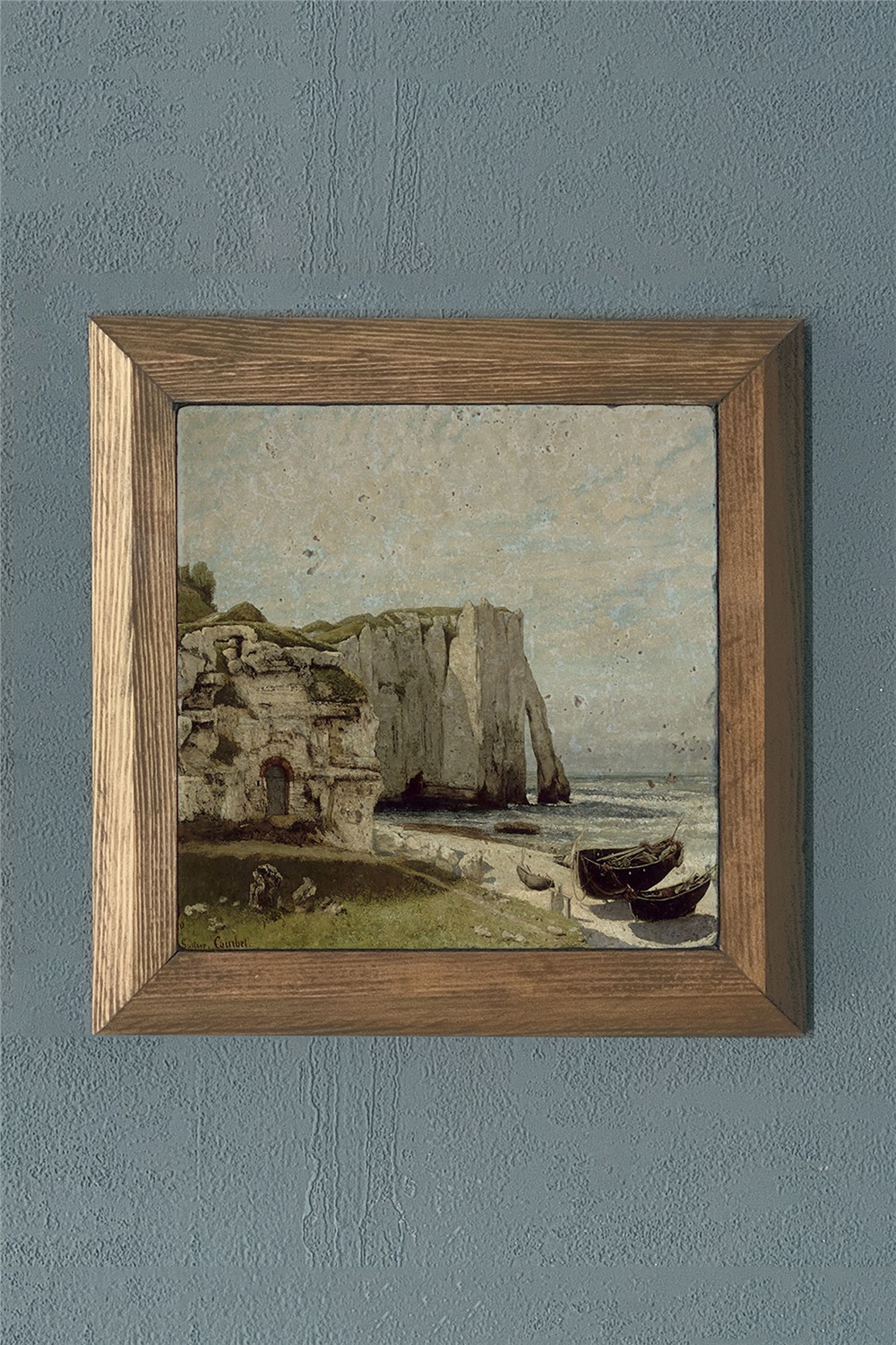 MASİF ÇERÇEVELİ DOĞALTAŞ TABLO PANO OSCAR STONE DECOR 28x28 cm / PRMT2020-1434