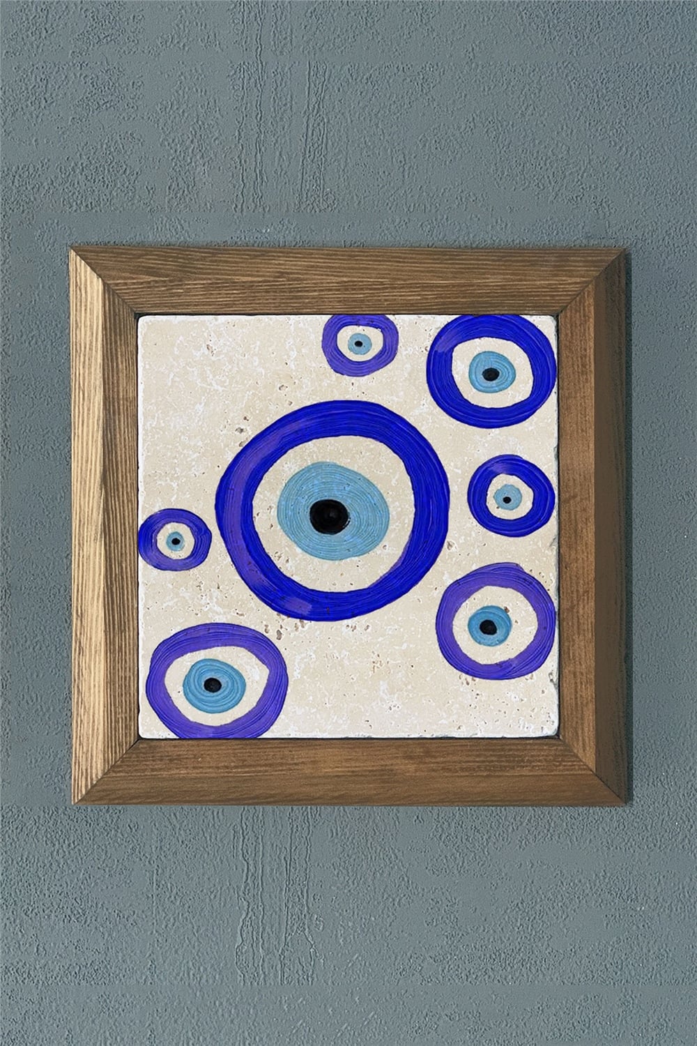 MASİF ÇERÇEVELİ DOĞALTAŞ TABLO PANO OSCAR STONE DECOR 28x28 cm / PRMT2020-1447