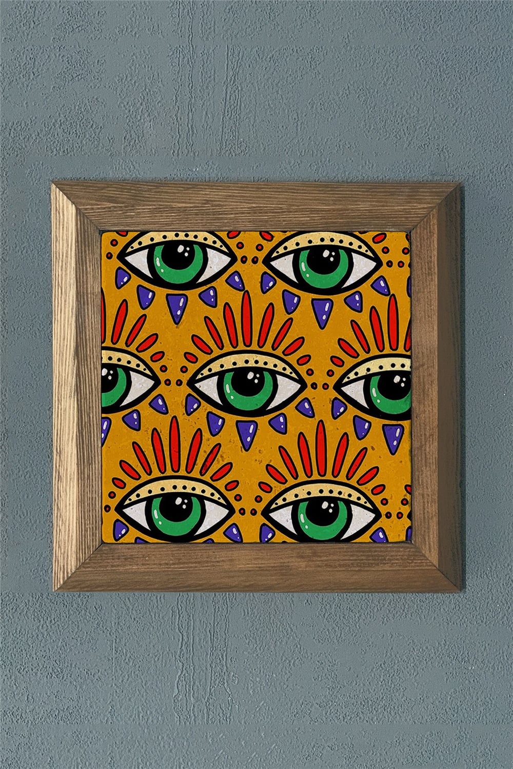 MASİF ÇERÇEVELİ DOĞALTAŞ TABLO PANO OSCAR STONE DECOR 28x28 cm / PRMT2020-1486