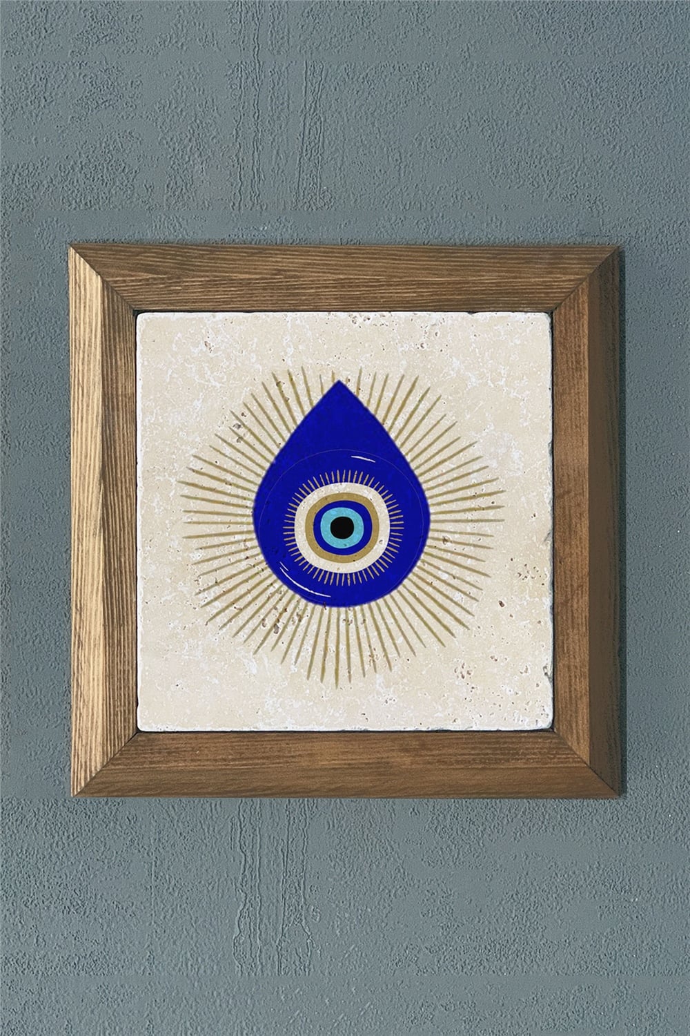 MASİF ÇERÇEVELİ DOĞALTAŞ TABLO PANO OSCAR STONE DECOR 28x28 cm / PRMT2020-1520