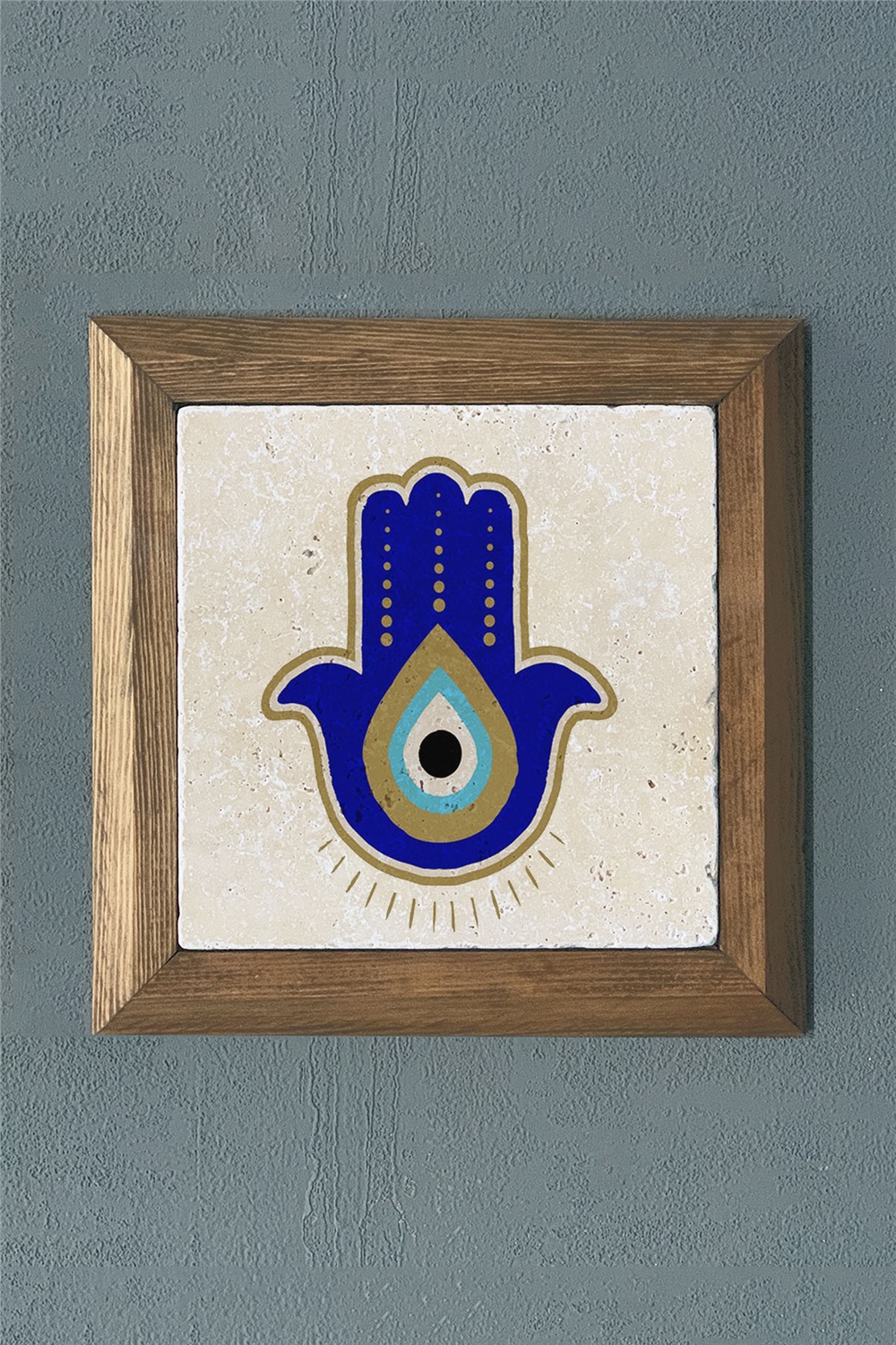 MASİF ÇERÇEVELİ DOĞALTAŞ TABLO PANO OSCAR STONE DECOR 28x28 cm / PRMT2020-1502