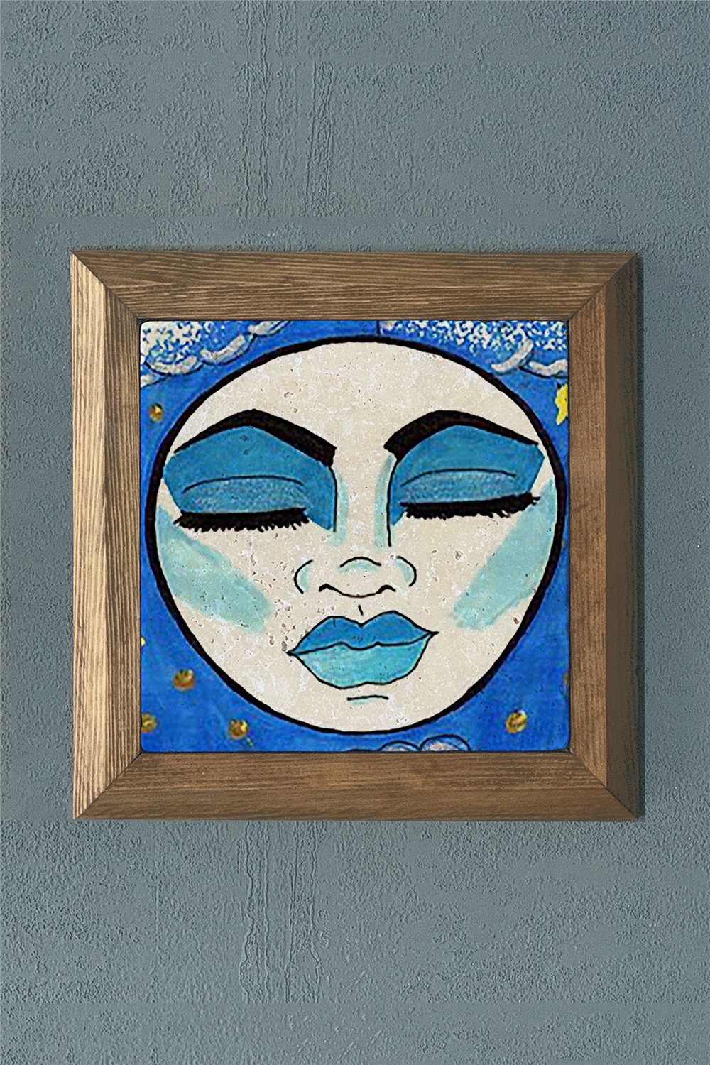 MASİF ÇERÇEVELİ DOĞALTAŞ TABLO PANO OSCAR STONE DECOR 28x28 cm / PRMT2020-1463