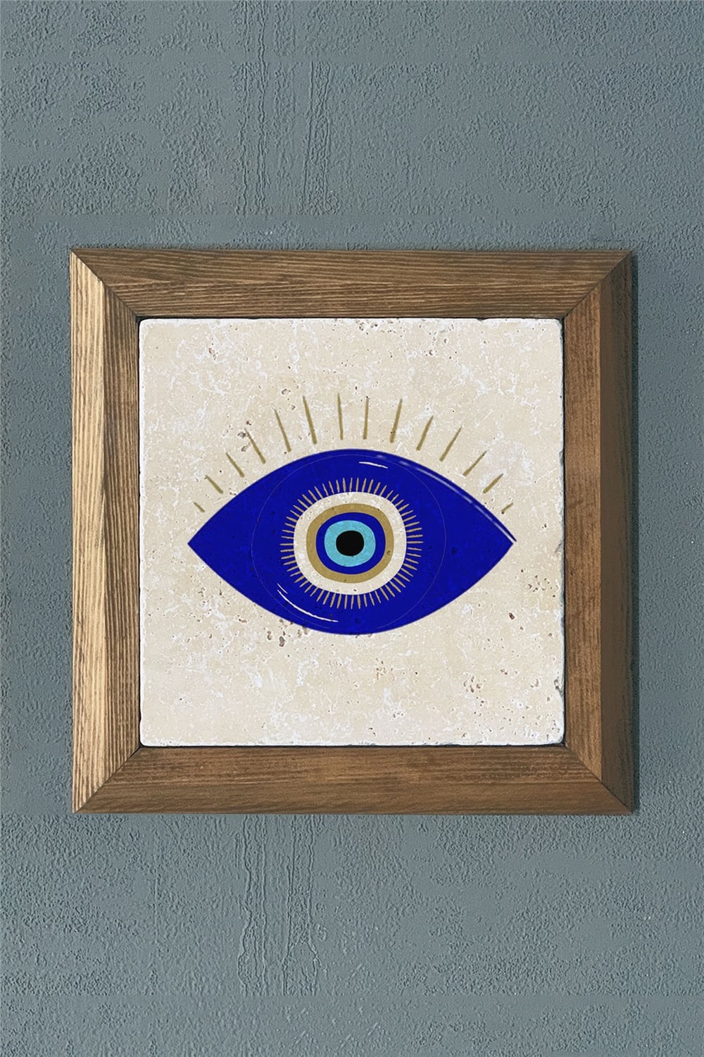 MASİF ÇERÇEVELİ DOĞALTAŞ TABLO PANO OSCAR STONE DECOR 28x28 cm / PRMT2020-1513