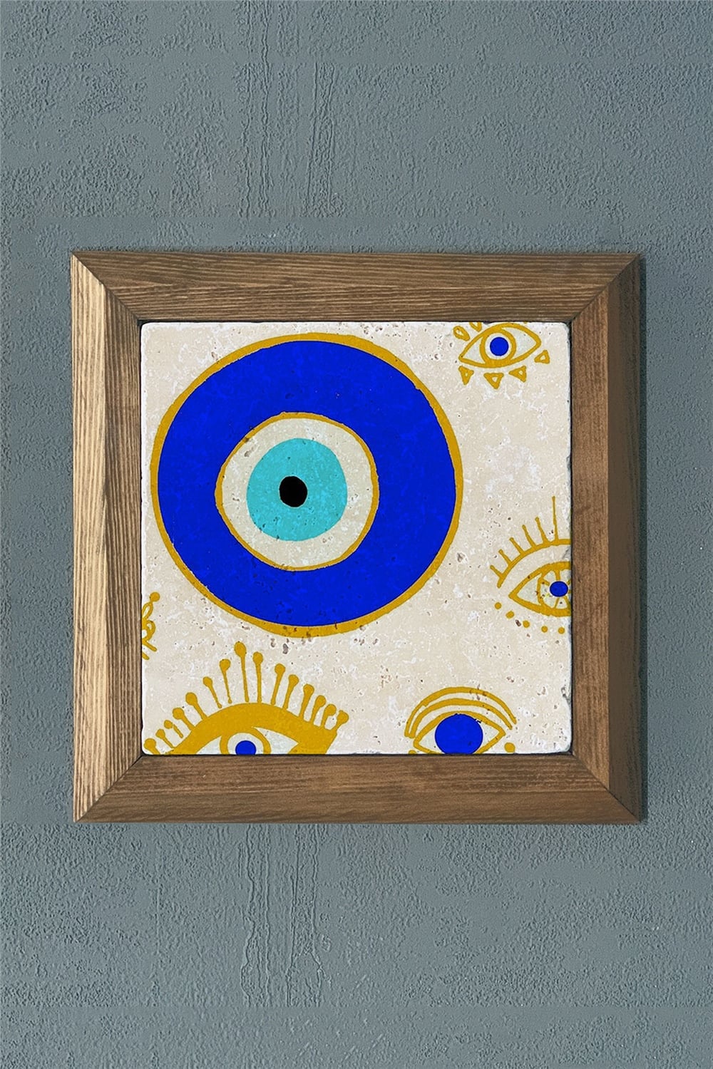 MASİF ÇERÇEVELİ DOĞALTAŞ TABLO PANO OSCAR STONE DECOR 28x28 cm / PRMT2020-1464
