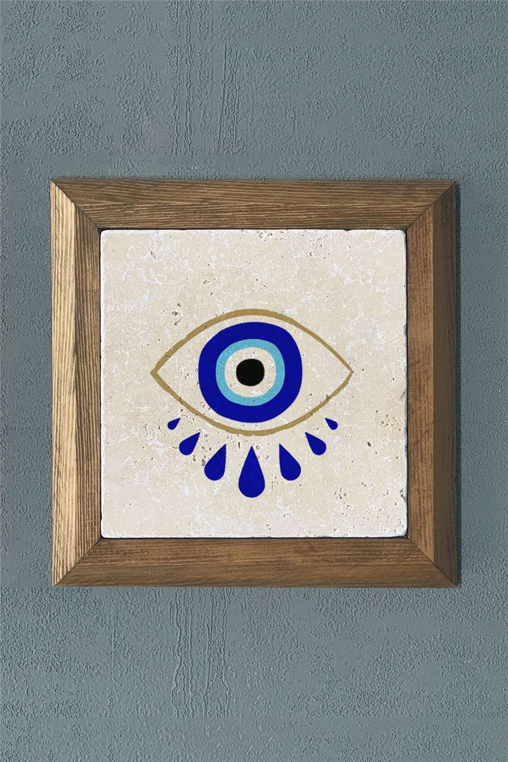 MASİF ÇERÇEVELİ DOĞALTAŞ TABLO PANO OSCAR STONE DECOR 28x28 cm / PRMT2020-1506