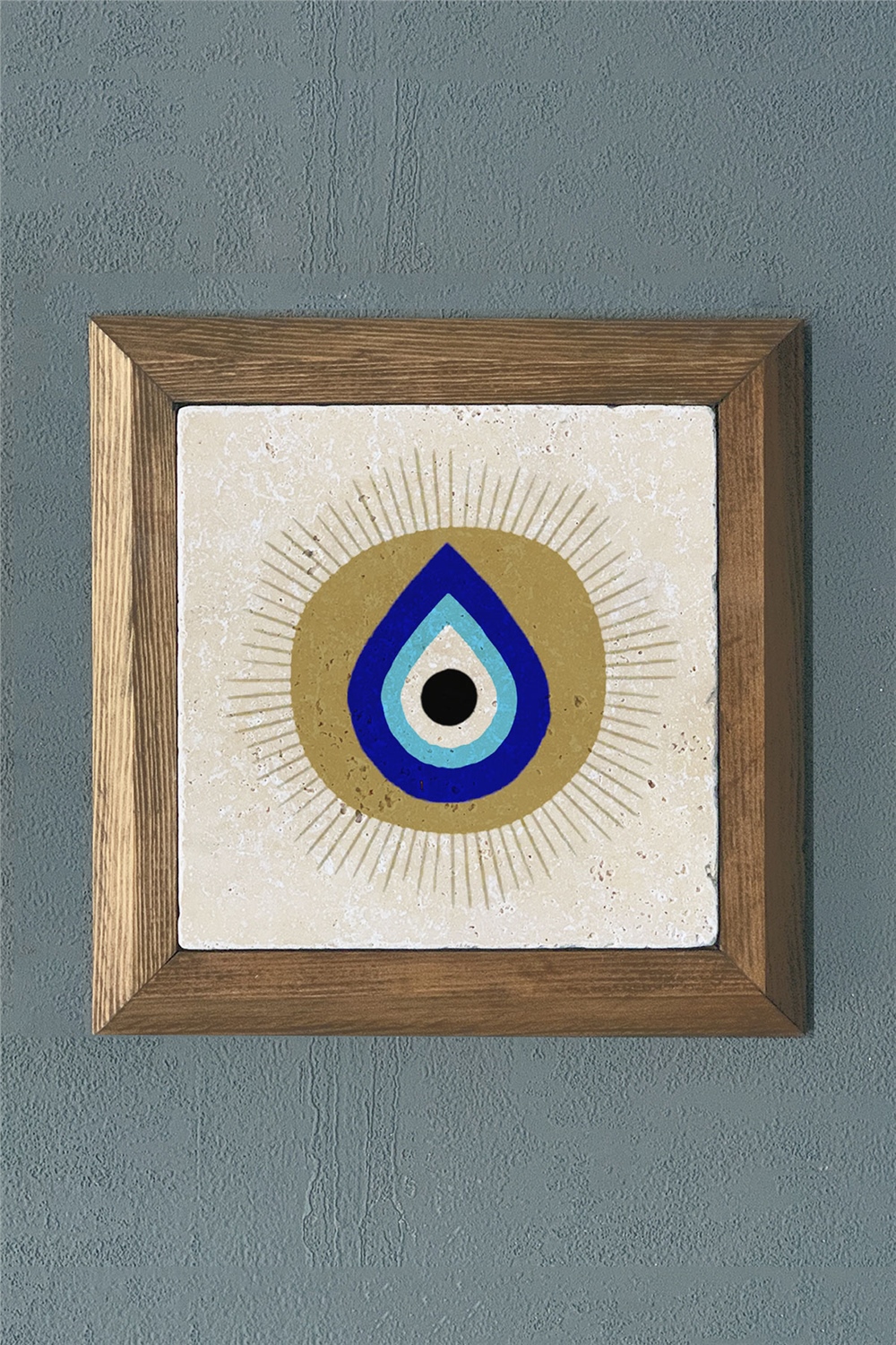 MASİF ÇERÇEVELİ DOĞALTAŞ TABLO PANO OSCAR STONE DECOR 28x28 cm / PRMT2020-1511