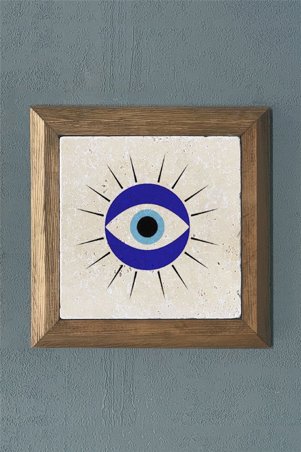 MASİF ÇERÇEVELİ DOĞALTAŞ TABLO PANO OSCAR STONE DECOR 28x28 cm / PRMT2020-1516