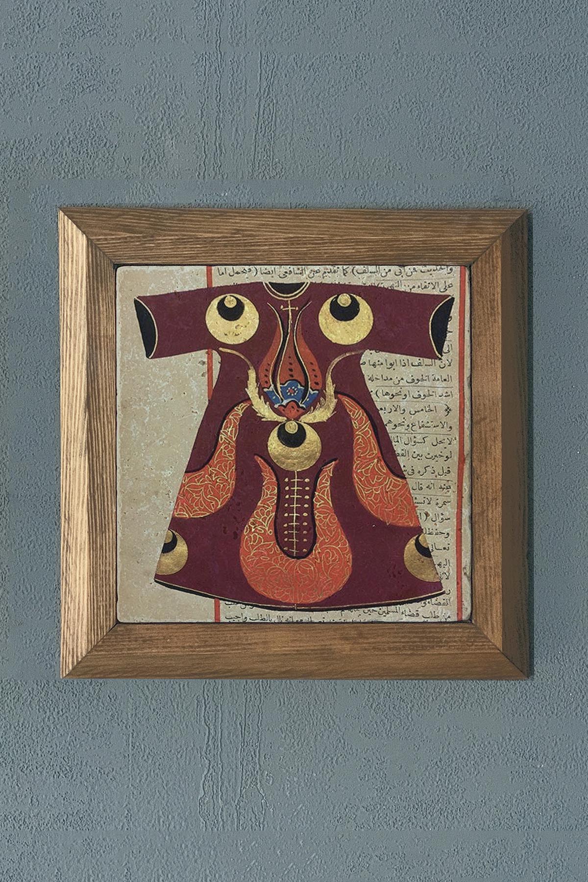 Masif Çerçeveli Kaftan Doğaltaş Tablo Pano Oscar Stone Decor 28X28 CM