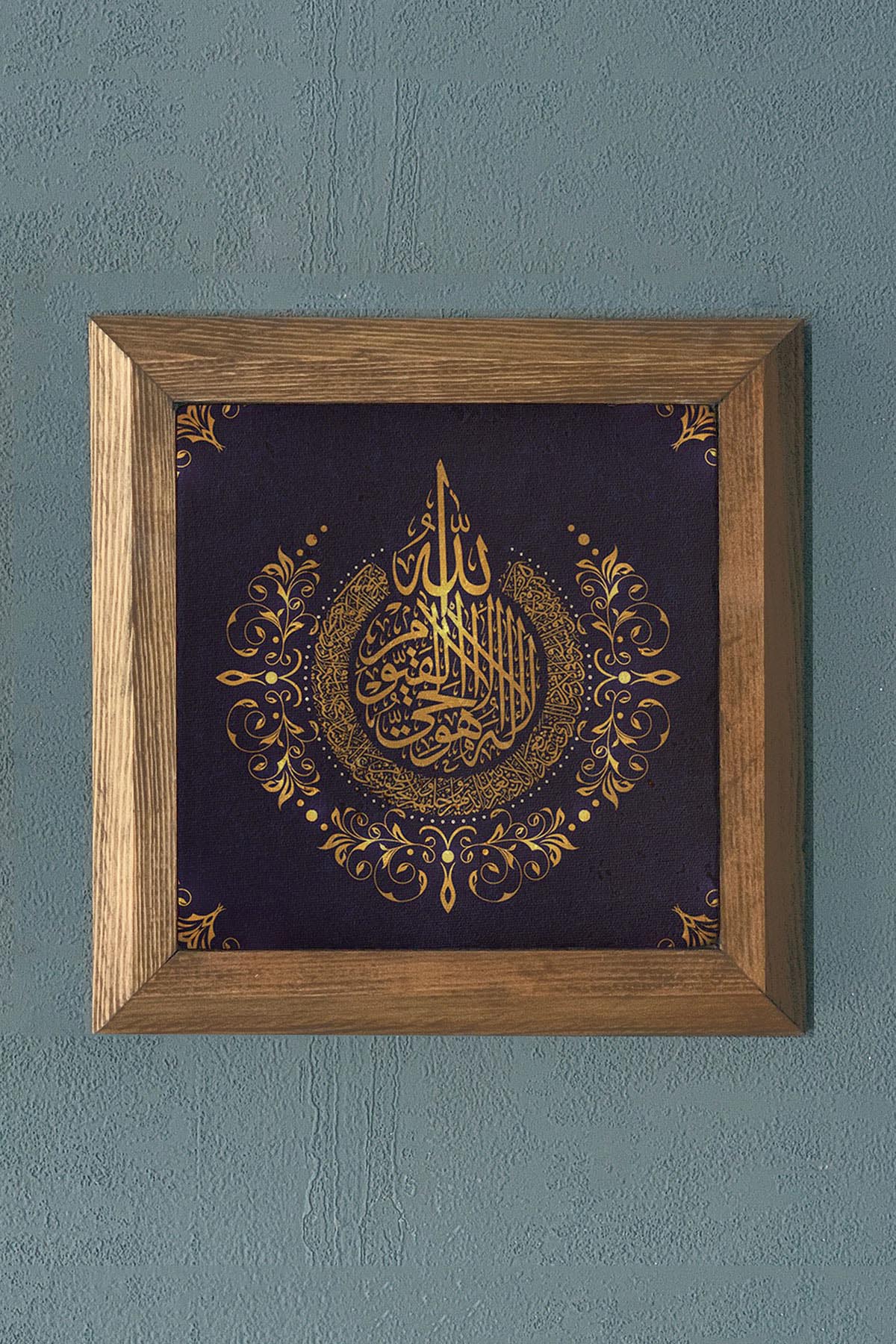 Masif Çerçeveli Taş Tablo-Duvar Dekoru- Oscar Stone Decor 28X28 CM