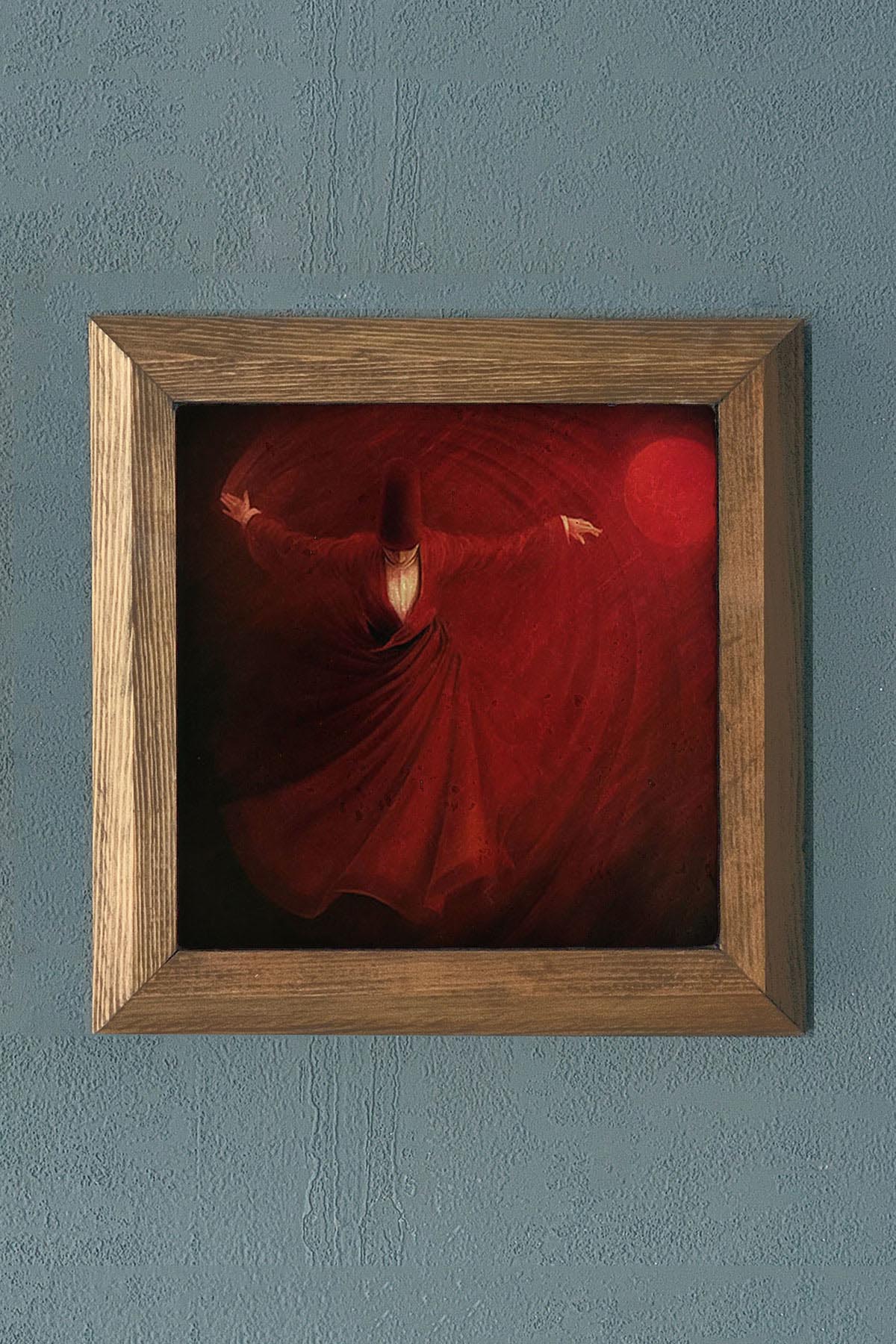 Masif Çerçeveli Taş Tablo-Duvar Dekoru- Oscar Stone Decor 28X28 CM