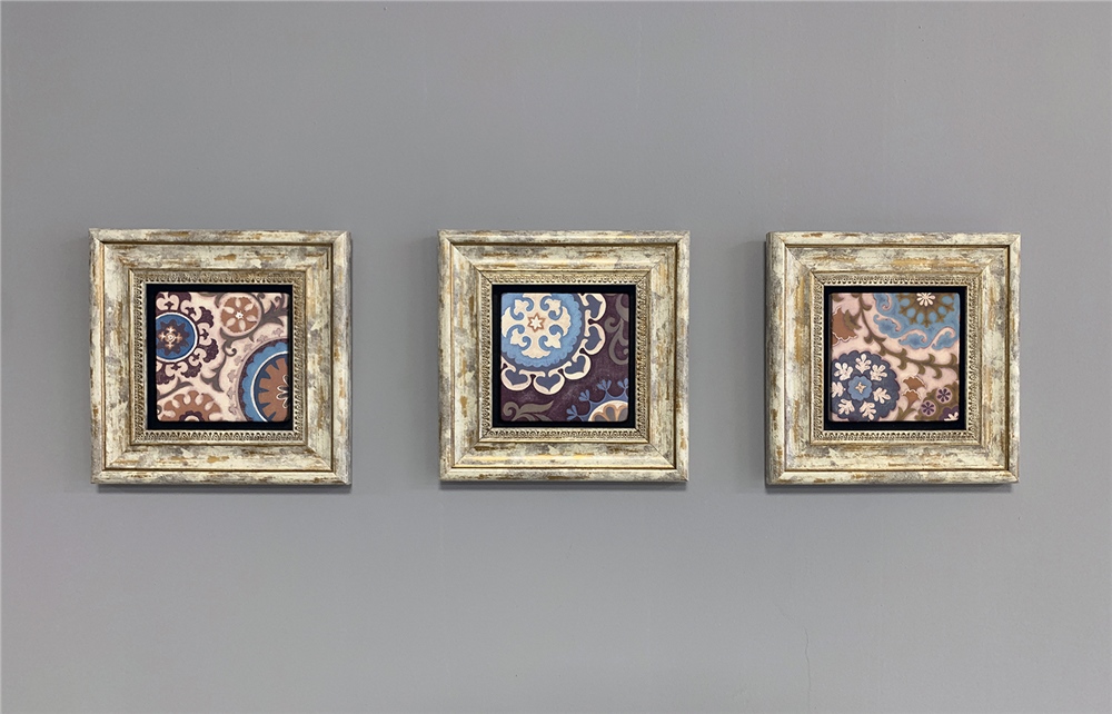 OSCAR STONE DECOR 3'lü ÇERÇEVELİ DOĞALTAŞ DUVAR DEKORU / 3CDD-40-322 (WALL DECOR)