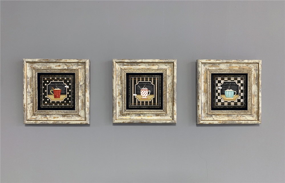 OSCAR STONE DECOR 3'lü ÇERÇEVELİ DOĞALTAŞ DUVAR DEKORU / 3CDD-40-293 (WALL DECOR)