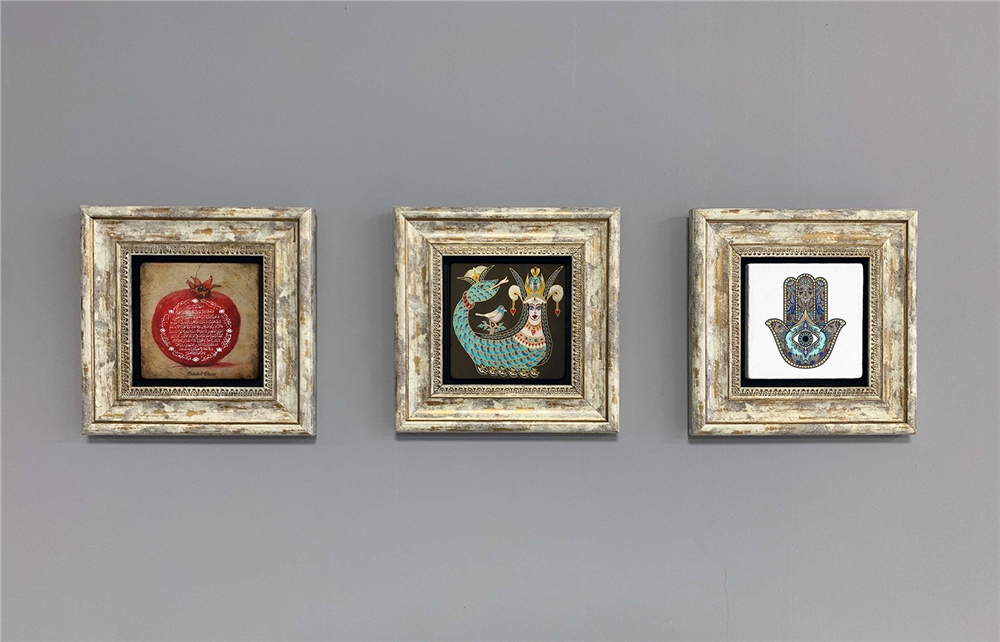OSCAR STONE DECOR 3'lü ÇERÇEVELİ DOĞALTAŞ DUVAR DEKORU / 3CDD-40-352 (WALL DECOR)
