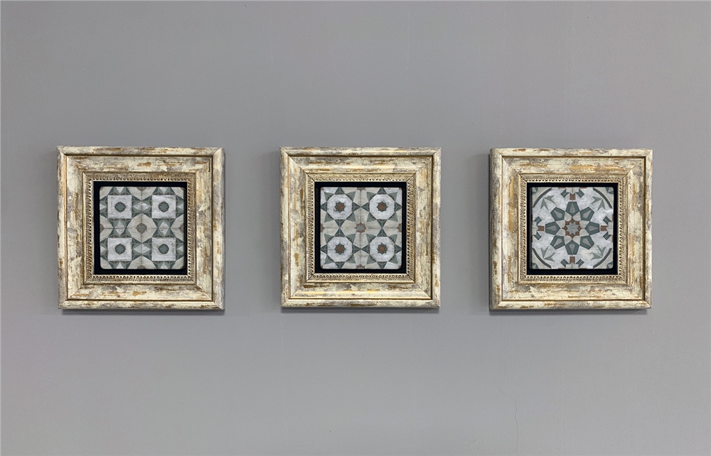 OSCAR STONE DECOR 3'lü ÇERÇEVELİ DOĞALTAŞ DUVAR DEKORU / 3CDD-40-328 (WALL DECOR)