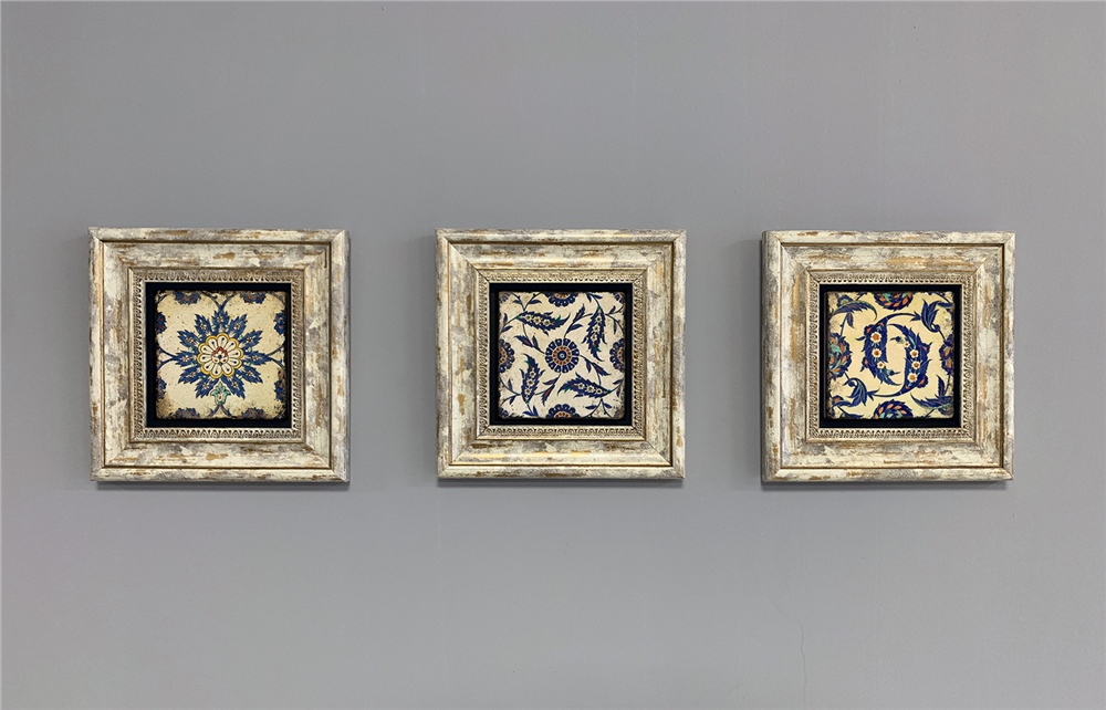 OSCAR STONE DECOR 3'lü ÇERÇEVELİ DOĞALTAŞ DUVAR DEKORU / 3CDD-40-309 (WALL DECOR)