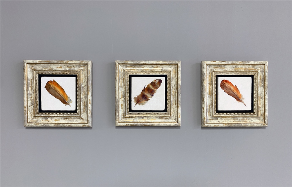 OSCAR STONE DECOR 3'lü ÇERÇEVELİ DOĞALTAŞ DUVAR DEKORU / 3CDD-40-267 (WALL DECOR)