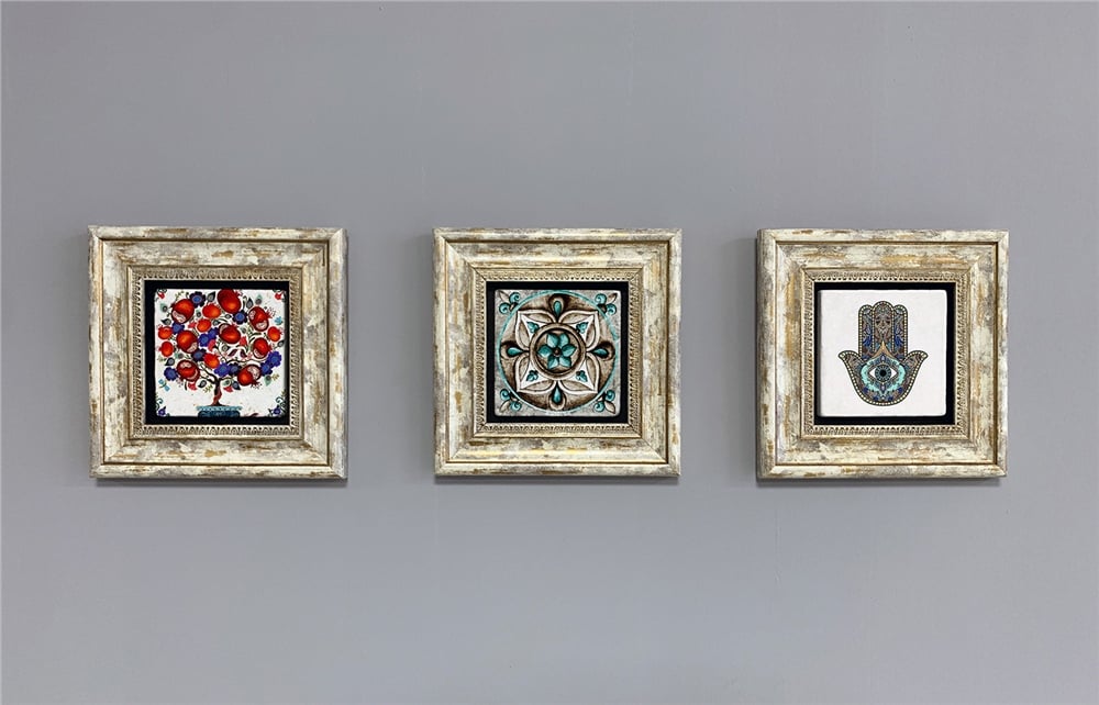 OSCAR STONE DECOR 3'lü ÇERÇEVELİ DOĞALTAŞ DUVAR DEKORU / 3CDD-40-239 (WALL DECOR)