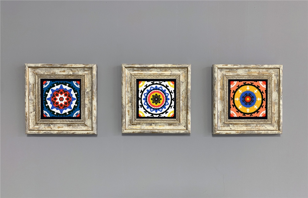 OSCAR STONE DECOR 3'lü ÇERÇEVELİ DOĞALTAŞ DUVAR DEKORU / 3CDD-40-316 (WALL DECOR)
