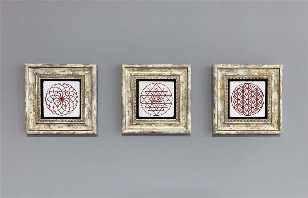 OSCAR STONE DECOR 3'lü ÇERÇEVELİ DOĞALTAŞ DUVAR DEKORU / 3CDD-40-280 (WALL DECOR)