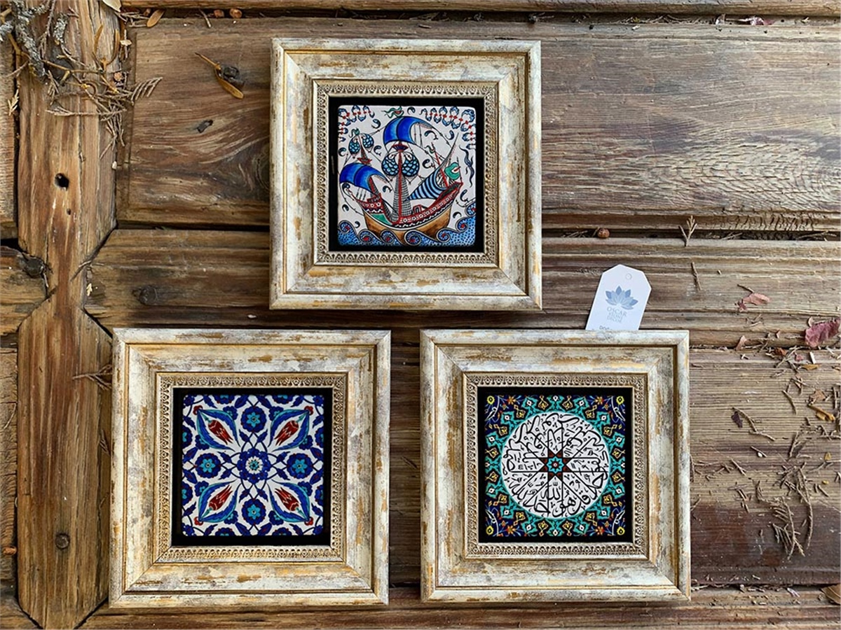 OSCAR STONE DECOR 3'lü ÇERÇEVELİ DOĞALTAŞ DUVAR DEKORU / 3CDD-40-220 (WALL DECOR)