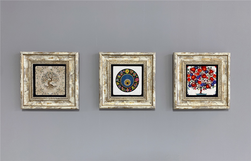 OSCAR STONE DECOR 3'lü ÇERÇEVELİ DOĞALTAŞ DUVAR DEKORU / 3CDD-40-240 (WALL DECOR)