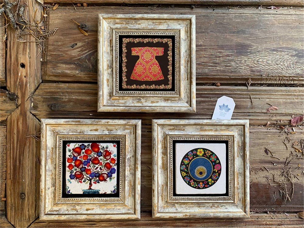 OSCAR STONE DECOR 3'lü ÇERÇEVELİ DOĞALTAŞ DUVAR DEKORU / 3CDD-40-215 (WALL DECOR)