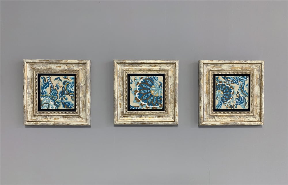 OSCAR STONE DECOR 3'lü ÇERÇEVELİ DOĞALTAŞ DUVAR DEKORU / 3CDD-40-312 (WALL DECOR)