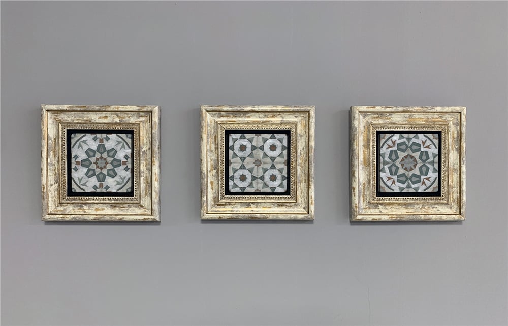 OSCAR STONE DECOR 3'lü ÇERÇEVELİ DOĞALTAŞ DUVAR DEKORU / 3CDD-40-327 (WALL DECOR)