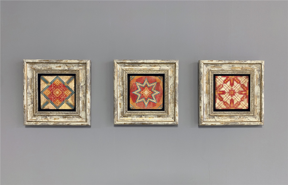 OSCAR STONE DECOR 3'lü ÇERÇEVELİ DOĞALTAŞ DUVAR DEKORU / 3CDD-40-340 (WALL DECOR)