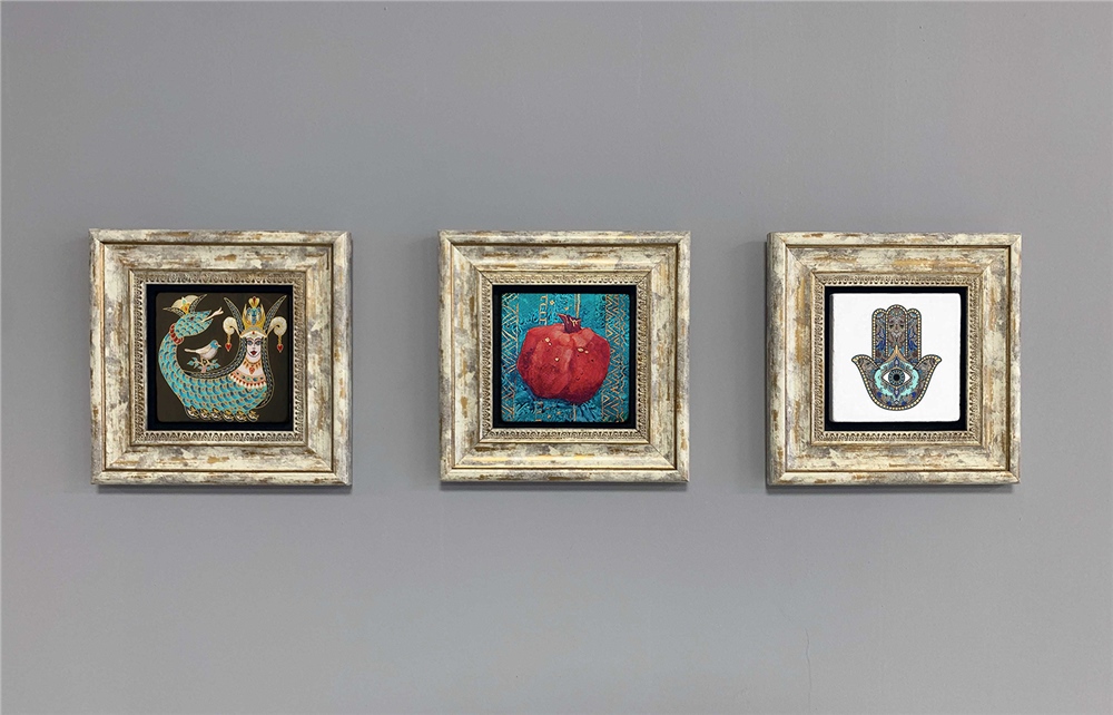 OSCAR STONE DECOR 3'lü ÇERÇEVELİ DOĞALTAŞ DUVAR DEKORU / 3CDD-40-346 (WALL DECOR)