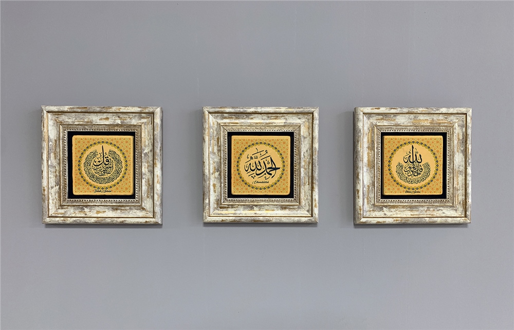 OSCAR STONE DECOR 3'lü ÇERÇEVELİ DOĞALTAŞ DUVAR DEKORU / 3CDD-40-260 (WALL DECOR)