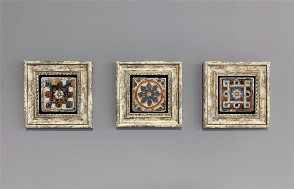 OSCAR STONE DECOR 3'lü ÇERÇEVELİ DOĞALTAŞ DUVAR DEKORU / 3CDD-40-331 (WALL DECOR)